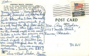 Sunshine Special VIRGINIA BEACH Sightseeing Tour 1968 Chrome Vintage Postcard