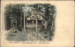 Franklin NY Area Lake Kushaqua Camp Overlook c1905 Postcard