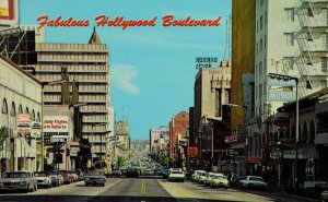 Fabulous Hollywood Boulevard Vintage Postcard P58