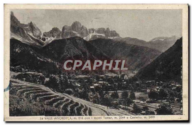 Old Postcard La Valle Agordima