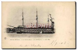 Old Postcard Boat Sailing Ship Borda School