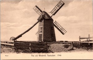 Vtg Nantucket Massachusetts MA The Old Windmill pre-1908 Old View Postcard