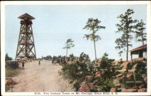 Black Hills SD Fire Lookout Tower Mt. Coolidge c1915 Postcard