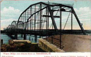 Beardstown, Illinois - The Wagon Bridge over the Illinois River - c1908