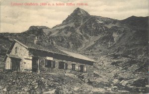 Mountaineering Austrian Alps Tyrol Edmund-Graf-Hütte am hohen Riffler 1913