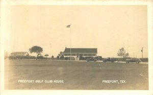 Postcard RPPC Texas Freeport Golf Club House 1940d 23+-5354