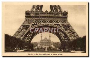 Paris CPA Trocadero and Eiffel Tower