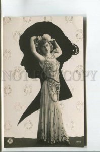 478215 Silhouette CLEO DE MERODE French BALLET Star BELLY DANCER PHOTO NPG