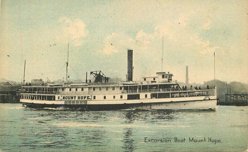 Rhode Island Providence C-1910 Postcard Wilkinson VHC348 Excursion Boat 22-2145