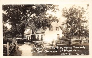 H38/ Neenah Wisconsin RPPC Postcard c30s Doty Governor Grand Loggery