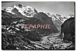 Modern Postcard Lauterbrunnen Jungfrau Grosshorn Breithorn