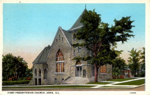 Anna, Illinois - A view of the First Presbyterian Church - c1930