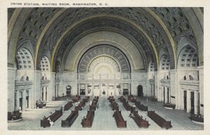 WASHINGTON D. C., 1900-10s; Union Station,  Waiting Room