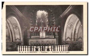 Old Postcard ND Lights Interior Crypt