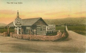 Virginia Shenandoah Valley Old Log Cabin 1939 Postcard Albertype 22-590