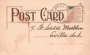 Vintage Postcard 1908 He's Such A Protection You Know, Remembrance Card 