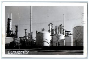 c1950's B.A. Oil Refinery View Moose Jaw Saskatchewan Canada RPPC Photo Postcard