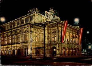 Austria Wien Vienna Opera House At Night