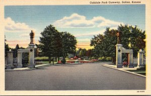 Kansas Salina Oakdale Park Gateway Curteich