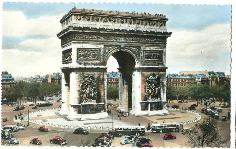 France, Paris, L'arc de triomphe de l'Etoile, 1960 used real photo