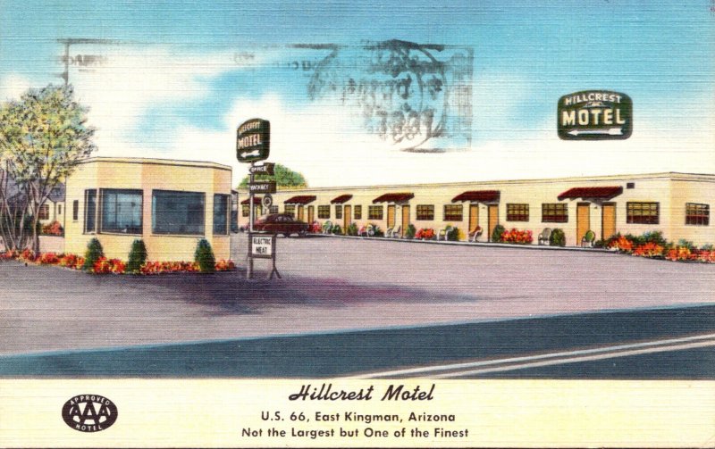 Arizona East Kingman Hillcrest Motel 1951