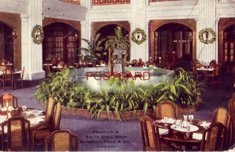 1911 FOUNTAIN IN SOUTH GRILL ROOM, MARSHALL FIELD & CO., CHICAGO