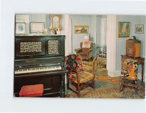 Postcard Piano in the Parlor, Eisenhower Home, Abilene, Kansas