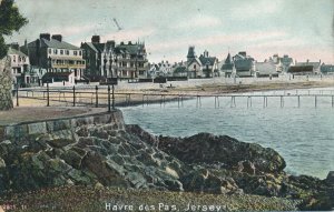 Beach Scene at Havre Des Pas Jersey Channel Islands United Kingdom pm 1907 - DB