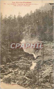 Old Postcard The High Pyrenees Cauterets Cascade Bourges Near Bridge of Spain