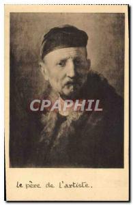 Postcard Old Mauritshuis Museum den HDBFTg Rembrandt Father de L'Artiste