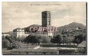 Lodeve - the Park and the Cathedral - Old Postcard