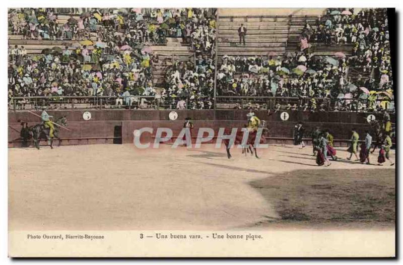 VINTAGE POSTCARD Sport Spain Corrida Toro Taureau Una buena