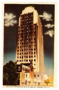 Postcard TOWER SCENE Allentown Pennsylvania PA AT9484