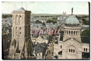 Old Postcard Panorama Tours of Charlemagne Tower Basilica St Martin