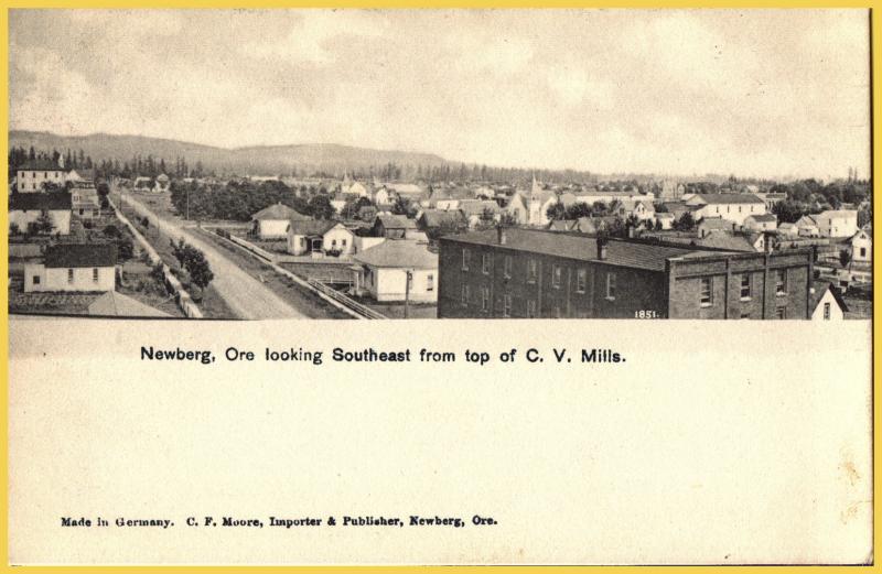 Newberg, Ore., Looking Southeast from top of C. V. Mills - 1911