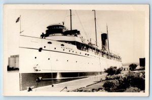 Fort William Ontario Canada Postcard RPPC Photo Keewatin Steamer Ship c1940's