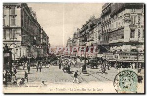 Marseille - The view cannebiere courses - Pernod-Gehpp - Old Postcard