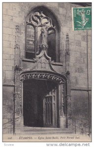 Eglise Saint-Basile, Petit Portail Sud, Etampes, France, PU-1908