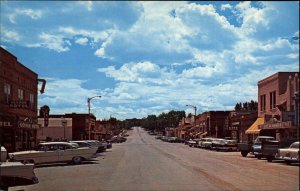 Gillette Wyoming WY Classic 1960s Cars Street Scene Vintage Postcard