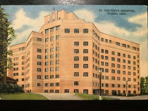 Vintage Postcard 1952 St. Vincent's Hospital Toledo Ohio (OH)