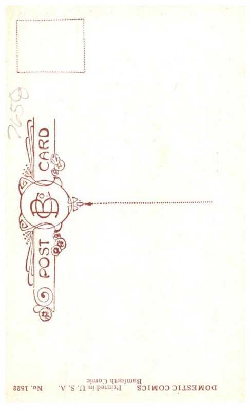 Bamforth, Domestic Comics , Hanging Laundry, Man with Hanover