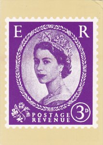 Stamps Of Great Britain 3d Deep Lilac Issue 1954