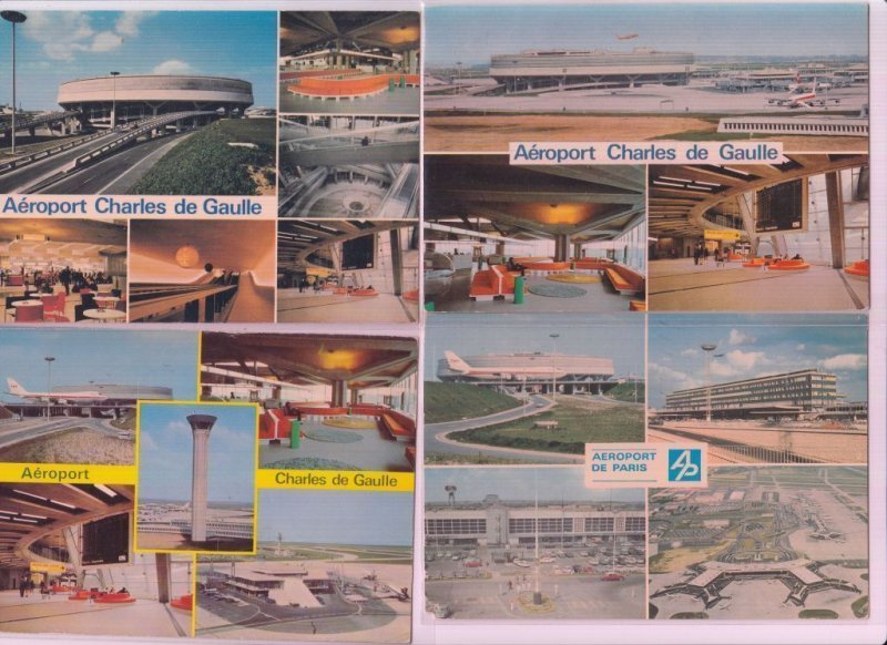 AIRPORT Paris Charles De Gaulle 17 Postcards pre-1980 (L3821)