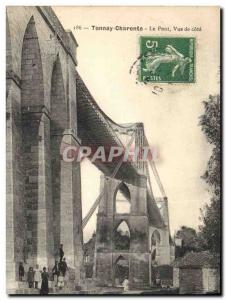 Postcard Old Bridge Tonnay Charente Side view