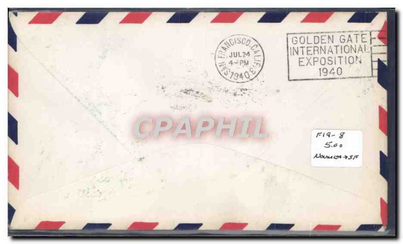 Letter 1 flight New Caledonia San Francisco July 21, 1940
