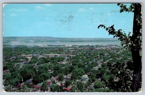 View From The Brow Lookout, Hamilton, Ontario, 1974 Postcard, Postal Code Cancel