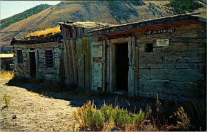 Montana's First Jail at Bannack DillonVTG Chrome Postcard Sheriff Henry Plummer