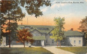 Racine Wisconsin 1916 Postcard Country Club