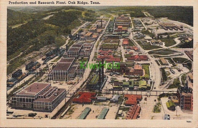 Postcard Production + Research Plant Oak Ridge TN 1950