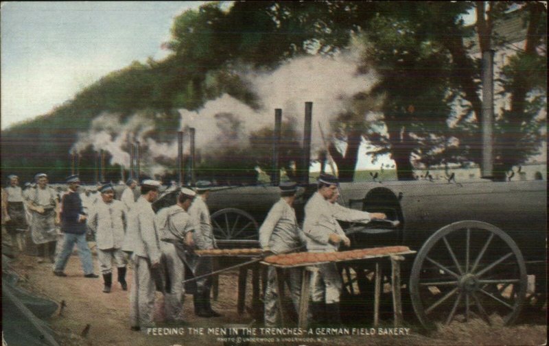 WWI German Field Bakery Mobile Ovens Stoves Chefs c1915 Postcard